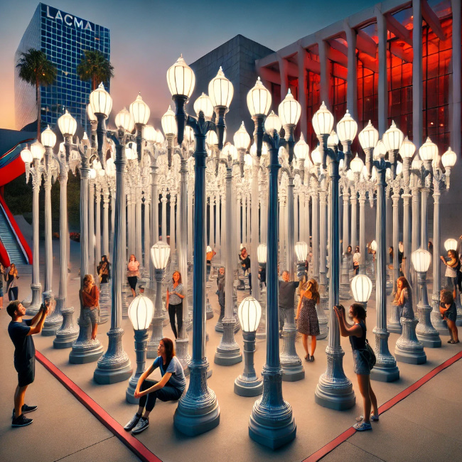 Los Angeles County Museum of Art (LACMA) & Urban Light