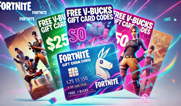 Get Latest Free V-bucks Gift Card Codes