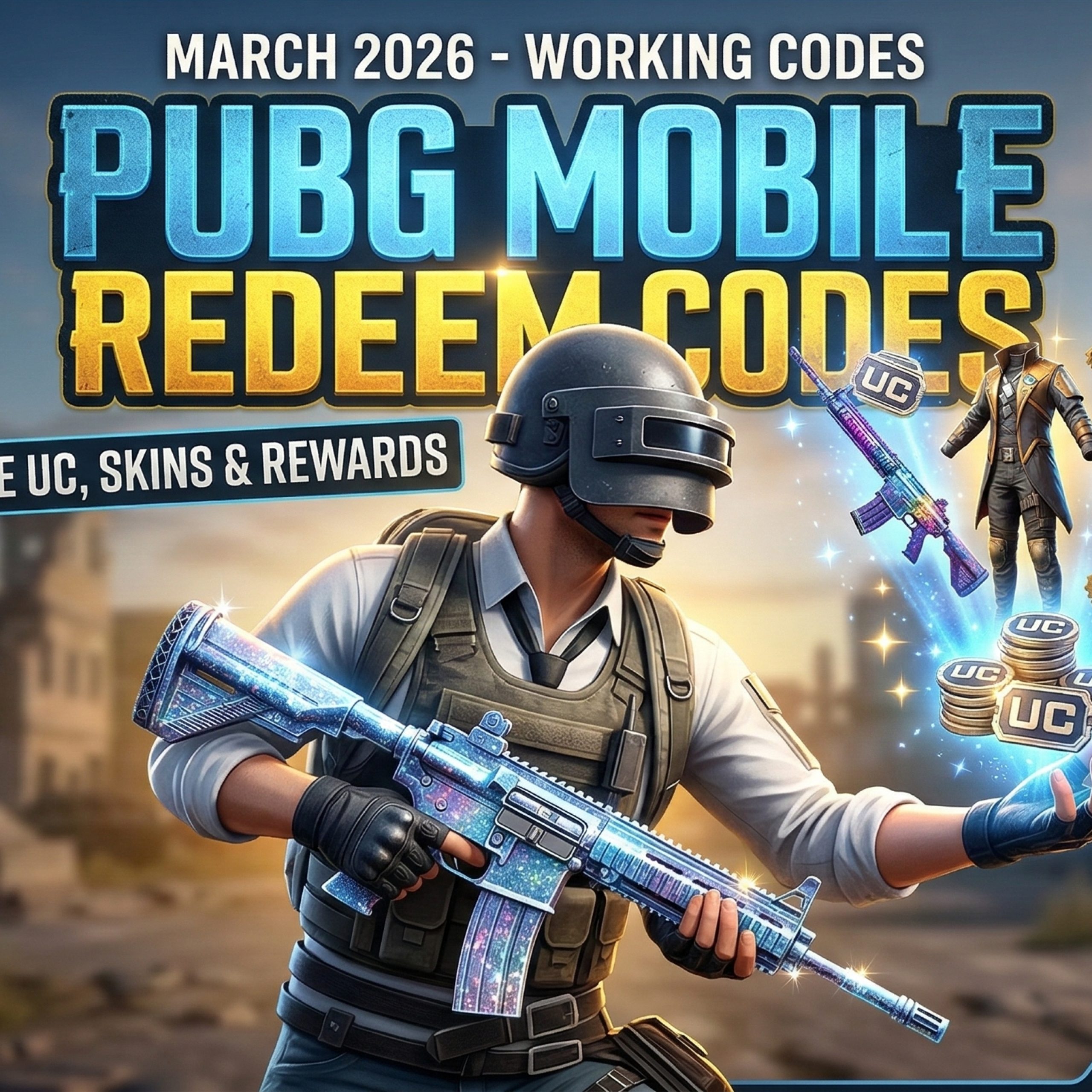 PUBG Mobile Redeem Codes (March 2026): Free UC, Skins, and Rewards