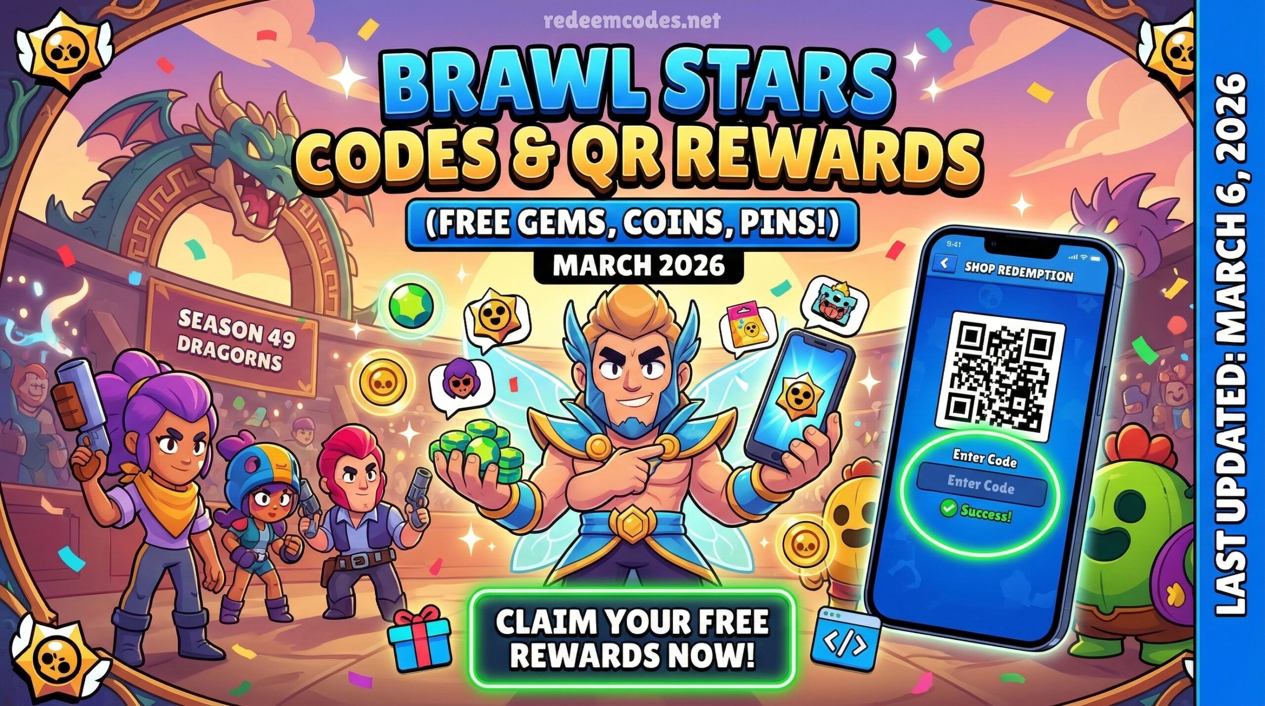 Brawl Stars Codes & QR Rewards: Get Free Gems, Coins, and Pins!