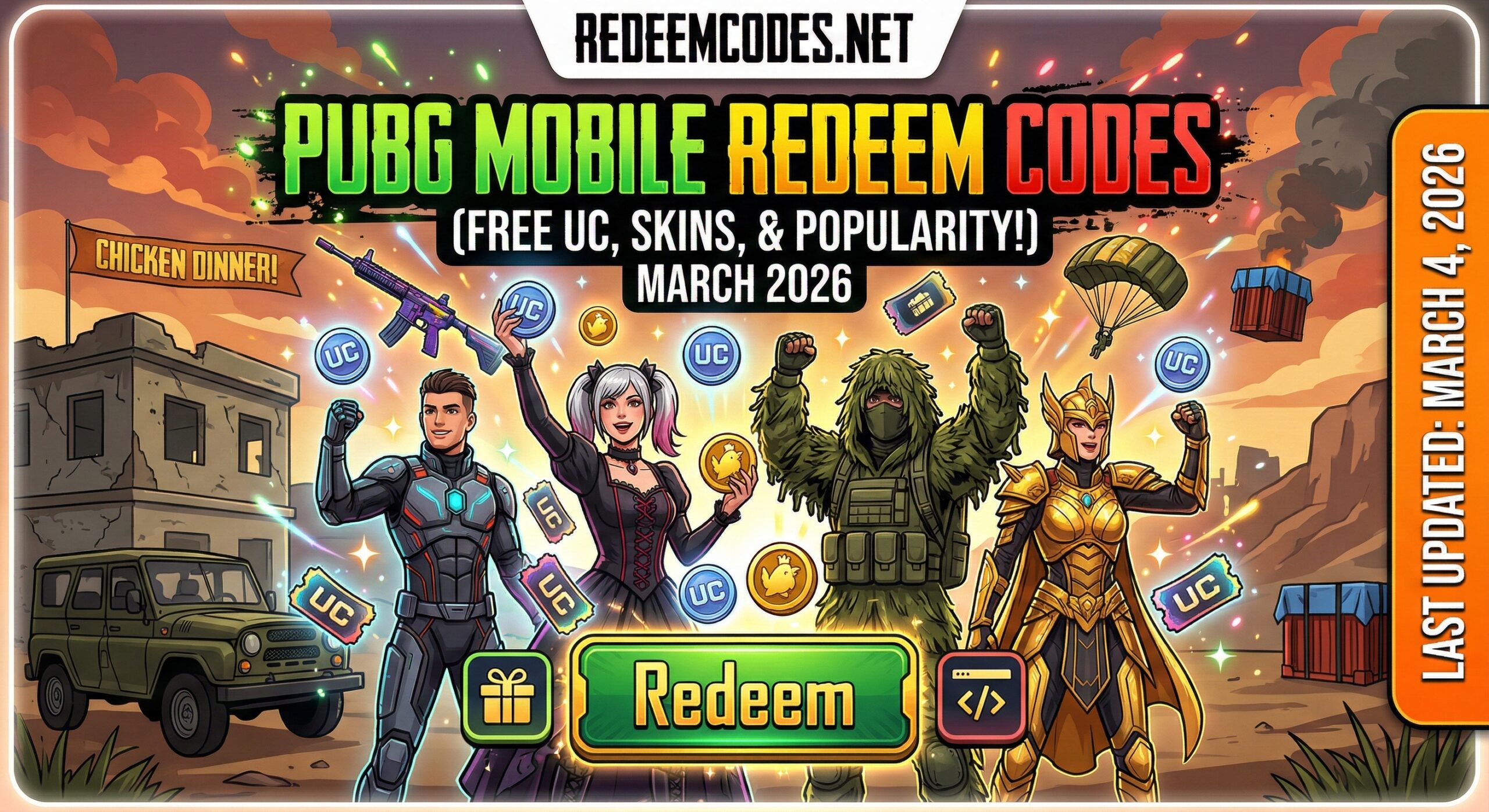 PUBG Mobile Redeem Codes: Free UC, Skins, and Popularity!